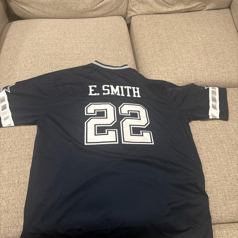 E. Smith Men's Navy Number 22 Athletic Shirt